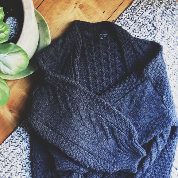 topshop chunky knit cardigan